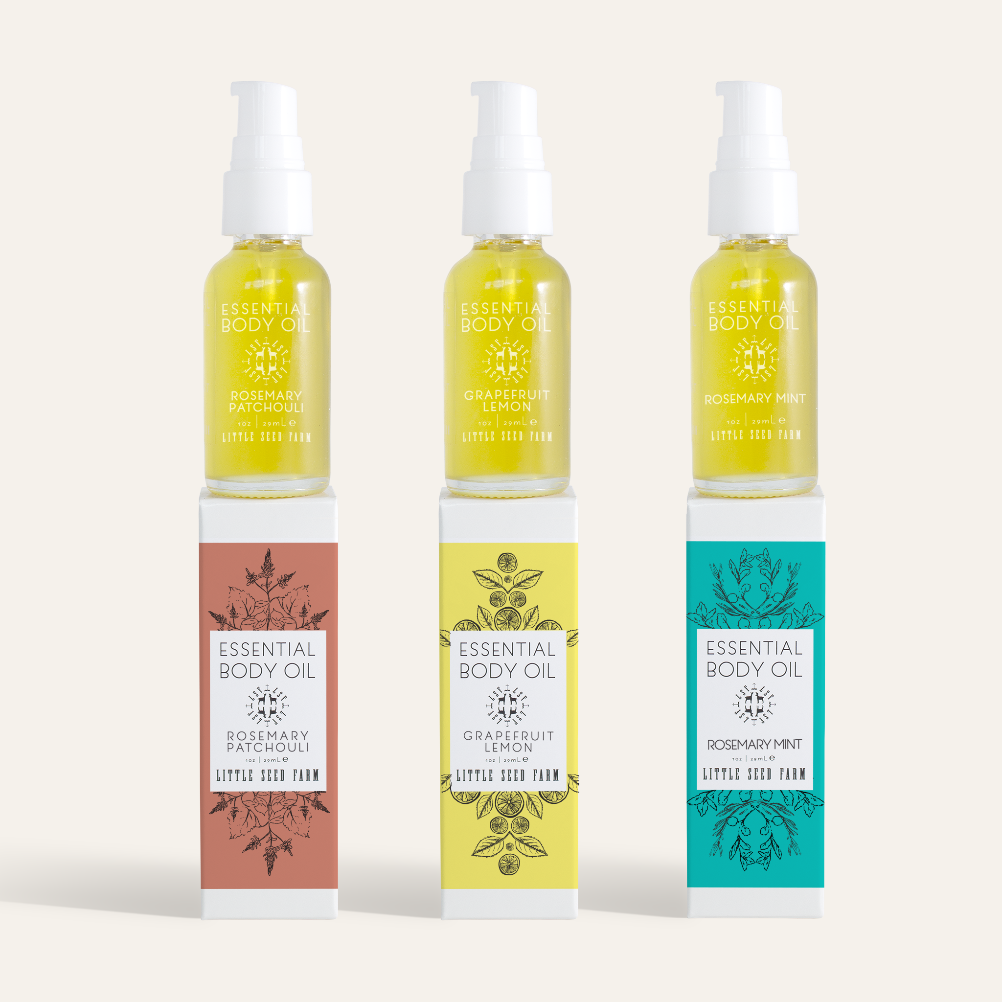 Little Seed Farm Essential Body Oil made with organic hazelnut and hemp seed oils, rich in vitamins and antioxidants for light, fast-absorbing, non-greasy daily moisturizing.